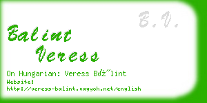 balint veress business card